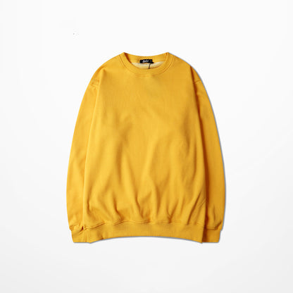 Seasonal Solid Color Plush Pullover Sweater – Loose Fit