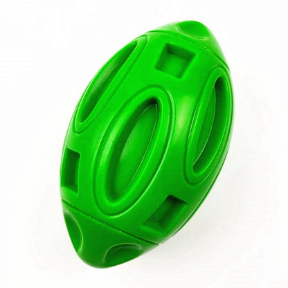 Green textured ball on a white background
