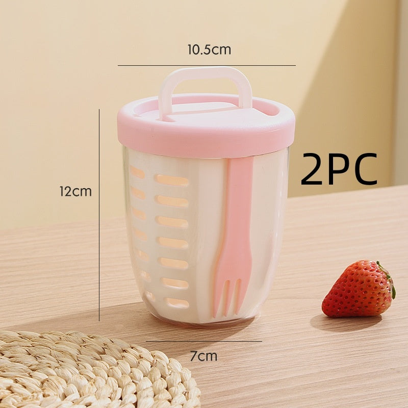 Draining Crisper Office Worker Portable Plastic Cup