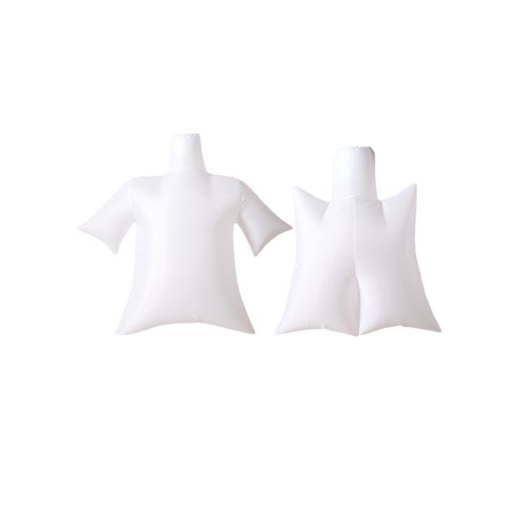 Two white mannequin torsos on a white background