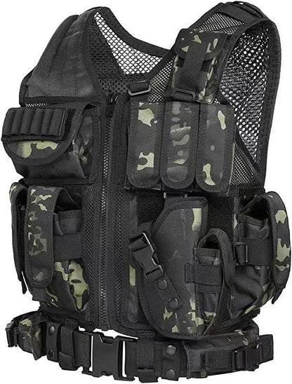 Outdoor Adventure Camouflage Vest – Unisex Nylon Gear