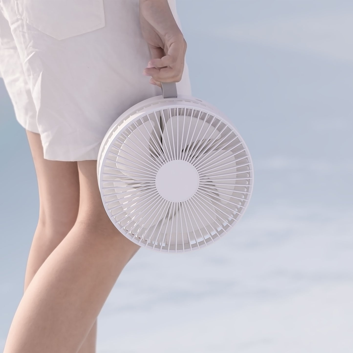 Rotating Small Fan Household Student Dormitory Folding Floor Fan Portable Mini Office Desktop
