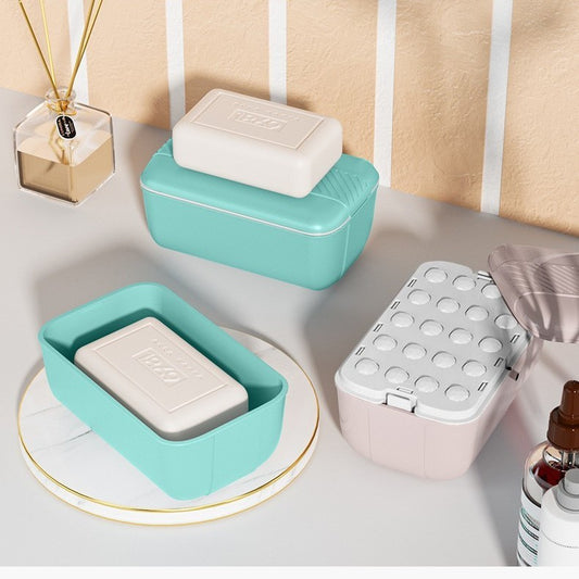 Ondaum Multifunctional Soap Dish with Lid for Hand Rub-Free Foaming