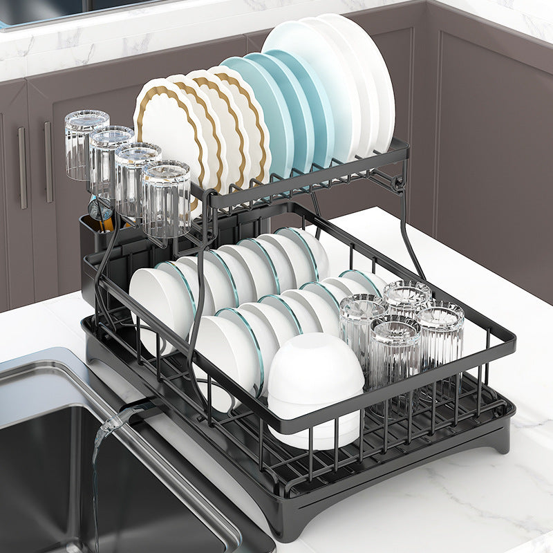 Kitchen Sink Storage Shelf Carbon Steel Rack