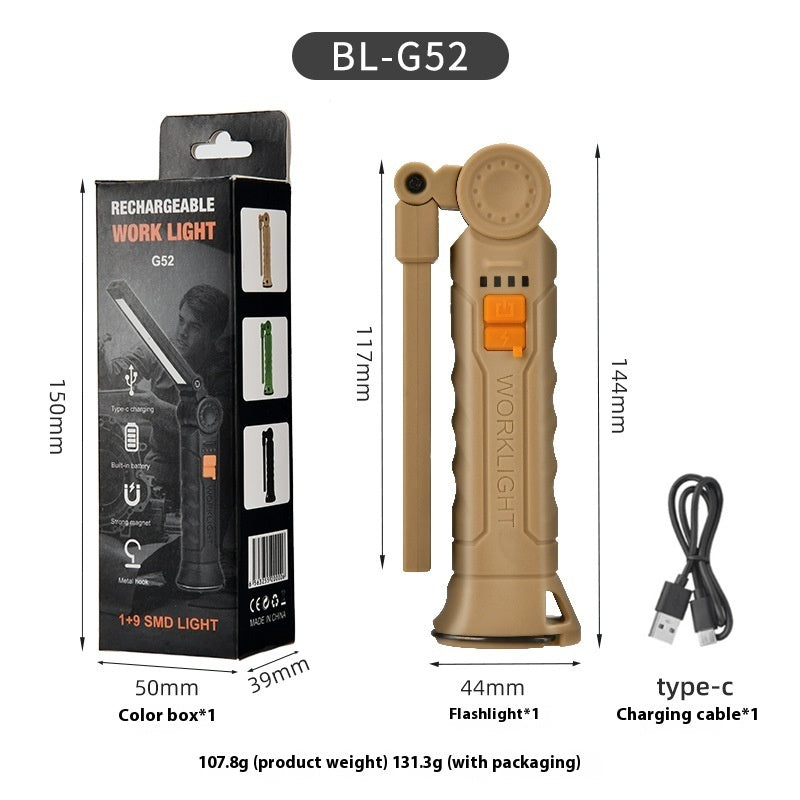 Rechargeable LED Work Light – White and Red Light Modes
