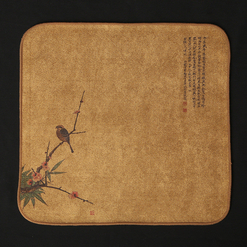 Chinese Style Painted Cotton Tea Towel – 30x30 cm
