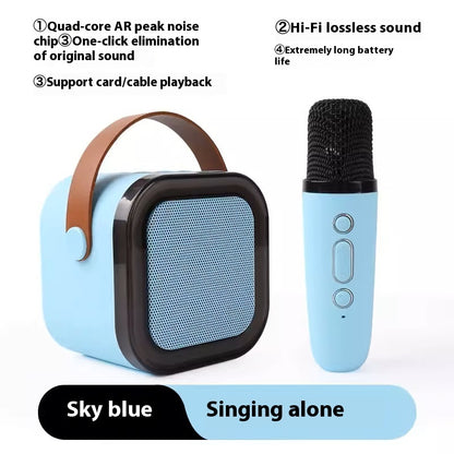 Wireless Bluetooth Mini Microphone All-in-One KTV Machine