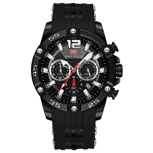 Minifix Fox Quartz Watch – Luminous Casual Men’s Watch with Silicone Strap