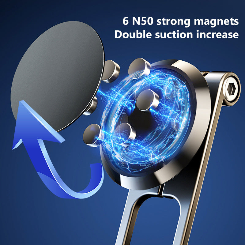 Car Strong Magnetic Mobile Phone Navigation Bracket Rotatable Folding