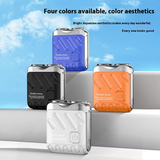 Portable Dual Ring Rotary Electric Shaver