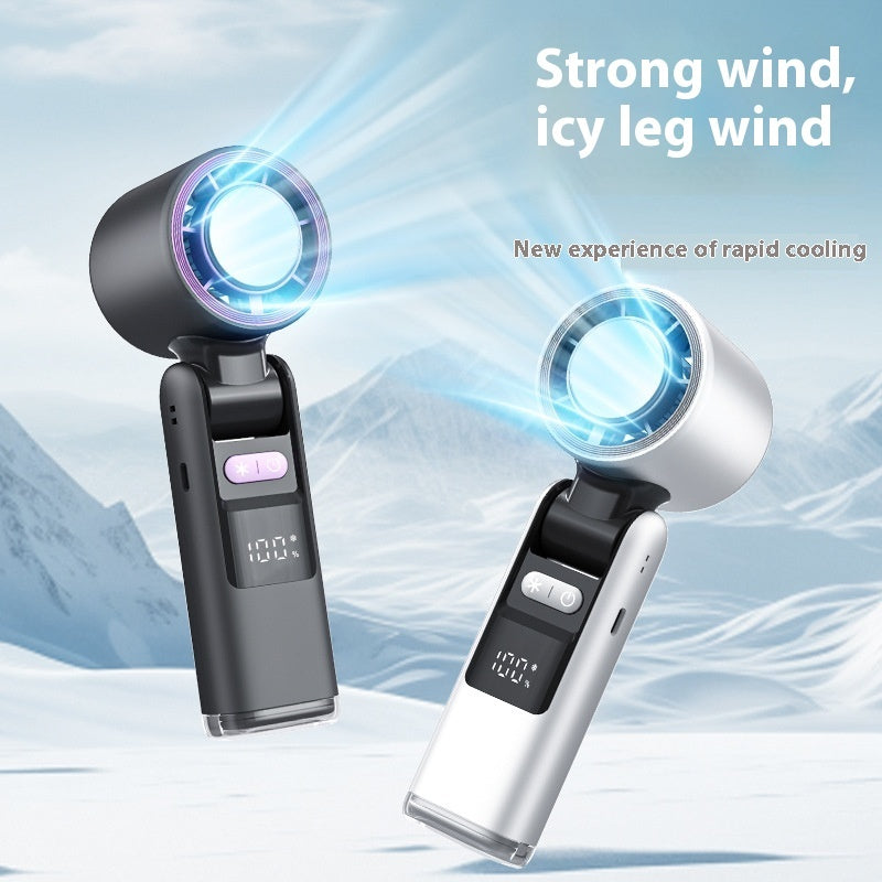 Turbo Chilled Ice Sensation Mini USB Fan with Digital Display