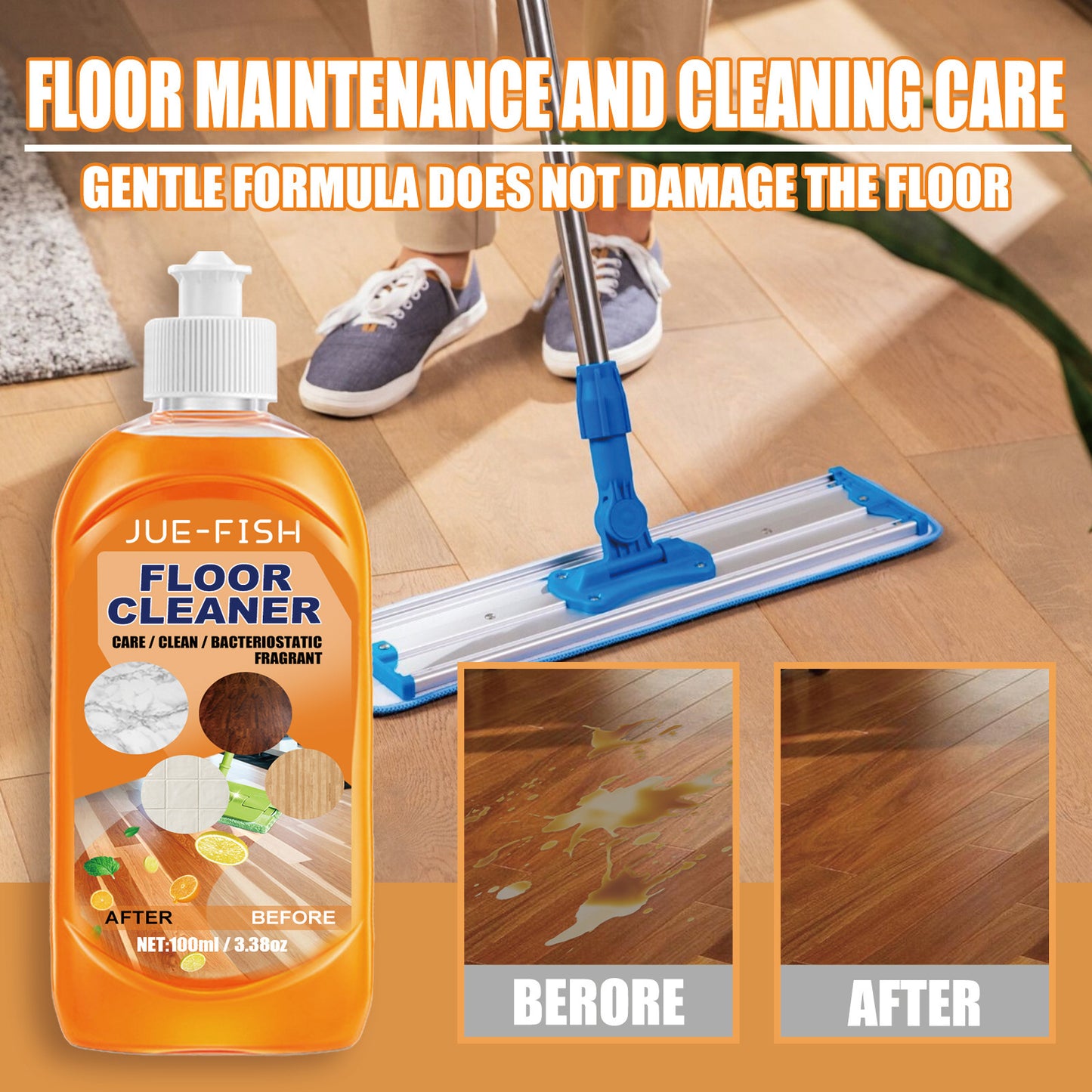 Ondaum Floor Cleaner for Stain and Dirt Removal