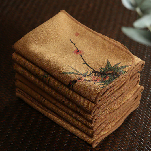 Chinese Style Painted Cotton Tea Towel – 30x30 cm