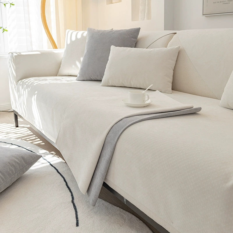 Waterproof Chenille Sofa Cover – Anti-Scratch & Non-Slip Protection