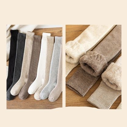 Two ways to wear socks with text labels on a beige background