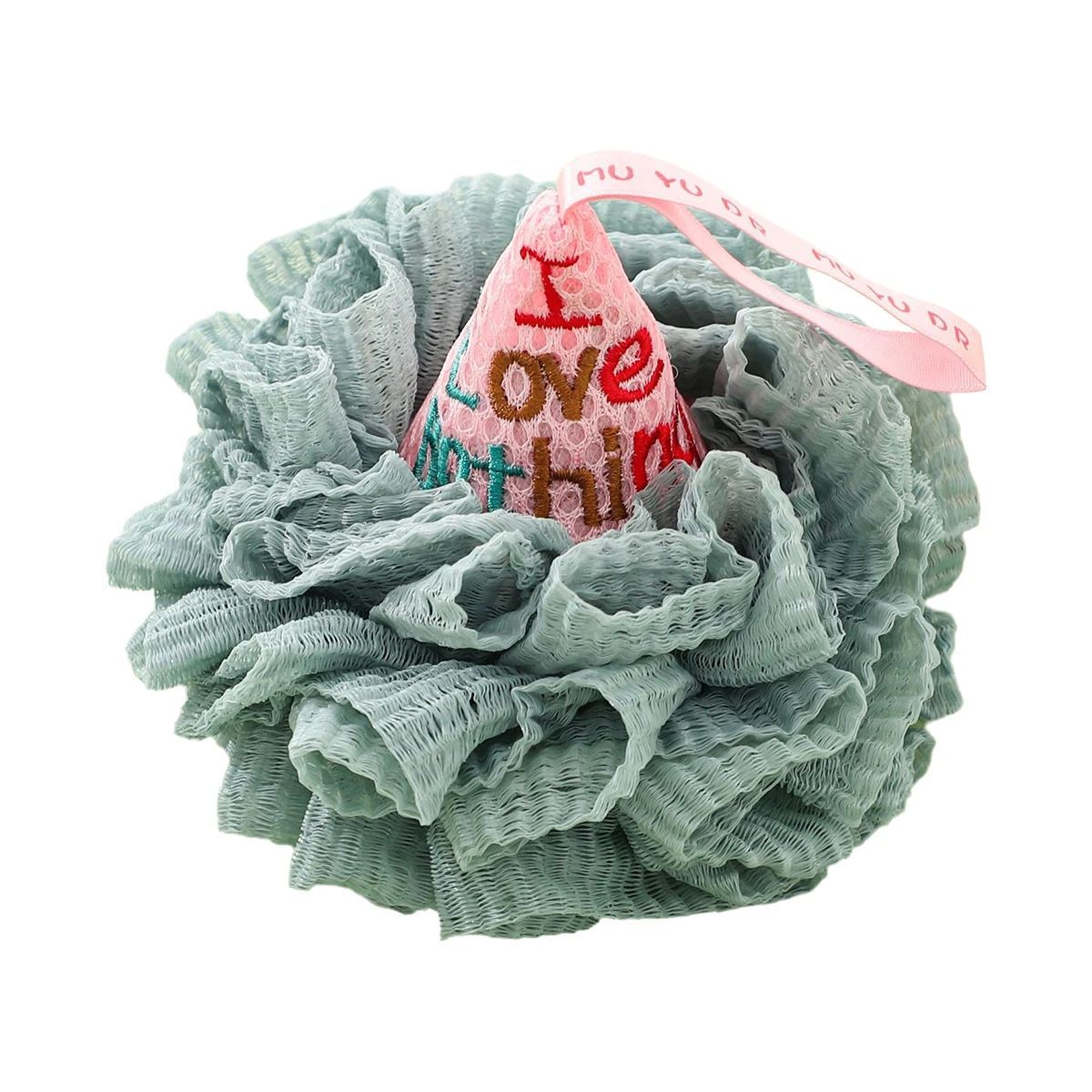 Foam Core Bath Flower Ball – Back Rubbing Bath Towel Sponge