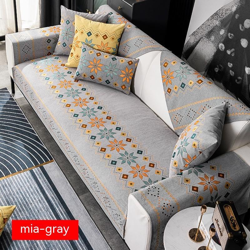 Bohemian Chenille Sofa Cover – Non-Slip Four Seasons Protection