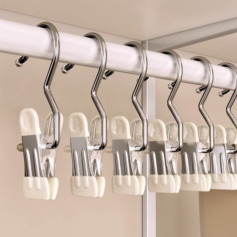 Multi-functional Seamless Stainless Steel Storage Clip – Windproof & Durable