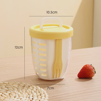 Draining Crisper Office Worker Portable Plastic Cup