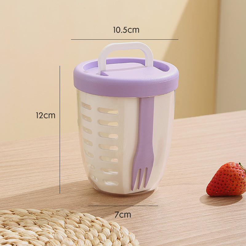 Draining Crisper Office Worker Portable Plastic Cup