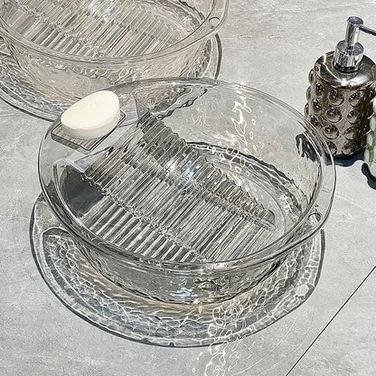 One-piece Plastic Thickened Laundry Basin With Washboard