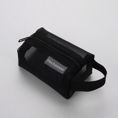 Simple Nylon Three-dimensional Square Mesh Coin Purse Large Capacity Key Case