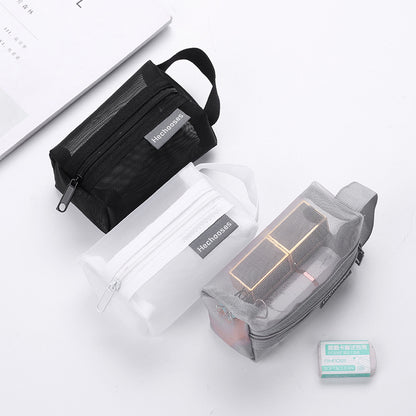 Simple Nylon Three-dimensional Square Mesh Coin Purse Large Capacity Key Case