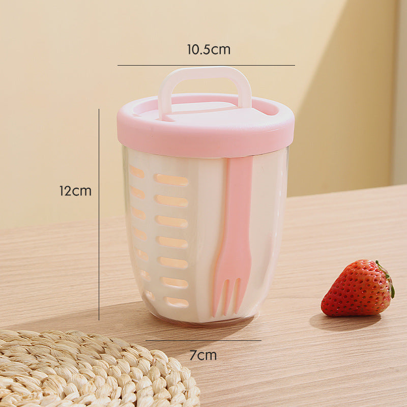 Draining Crisper Office Worker Portable Plastic Cup