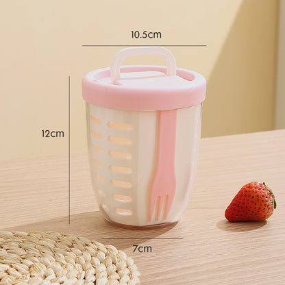 Draining Crisper Office Worker Portable Plastic Cup