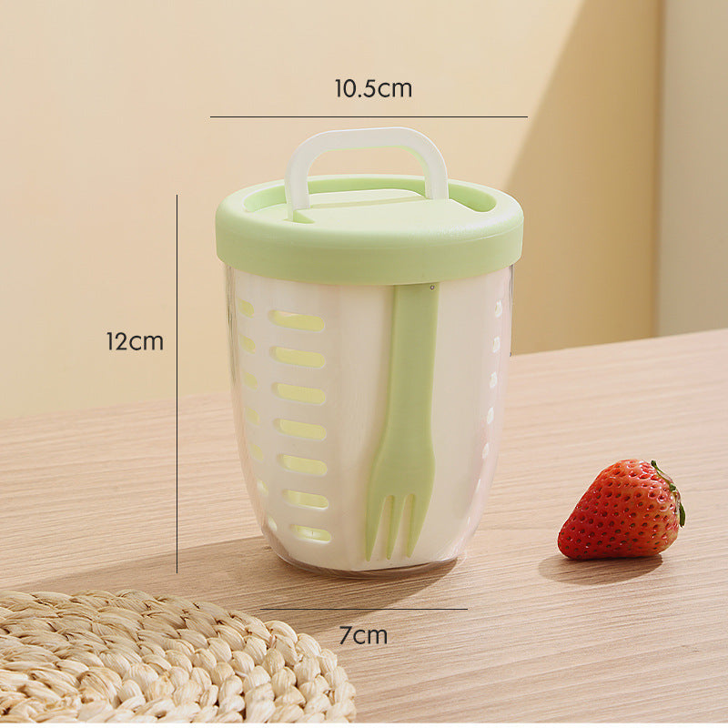 Draining Crisper Office Worker Portable Plastic Cup