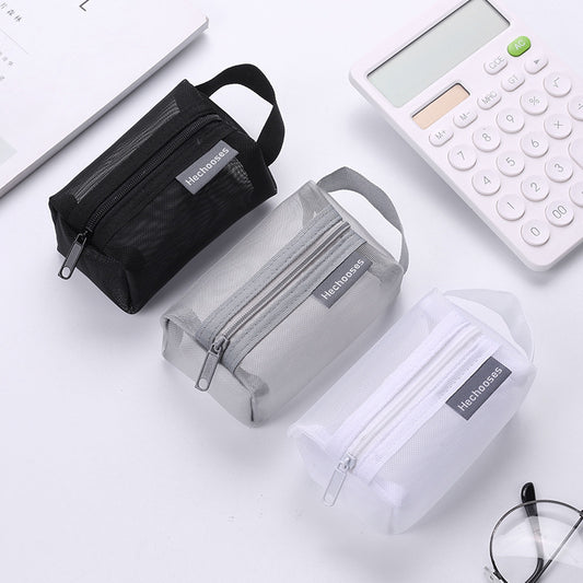 Simple Nylon Three-dimensional Square Mesh Coin Purse Large Capacity Key Case