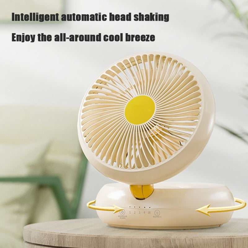 Rechargeable Foldable Table Fan with Remote and Auto Oscillation
