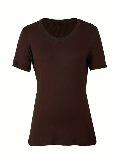 Women's V-neck Slim-fit Top for Ondaum