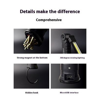Rechargeable LED Work Light – White and Red Light Modes