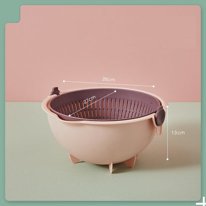 Double Layer Kitchen Vegetable Washing Drain Basket