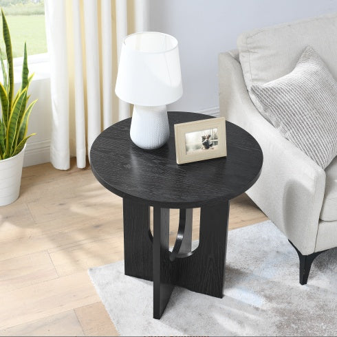 Modern Solid Wood-Look Coffee Table – Square MDF Living Room Table