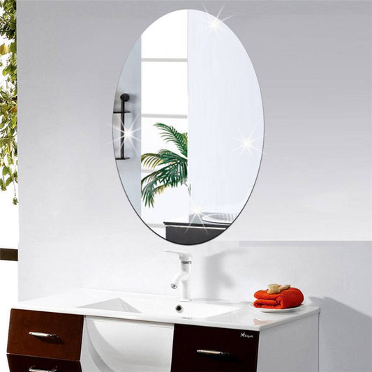Oval Self-Adhesive Acrylic Mirror Wall Sticker