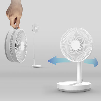 Rotating Small Fan Household Student Dormitory Folding Floor Fan Portable Mini Office Desktop
