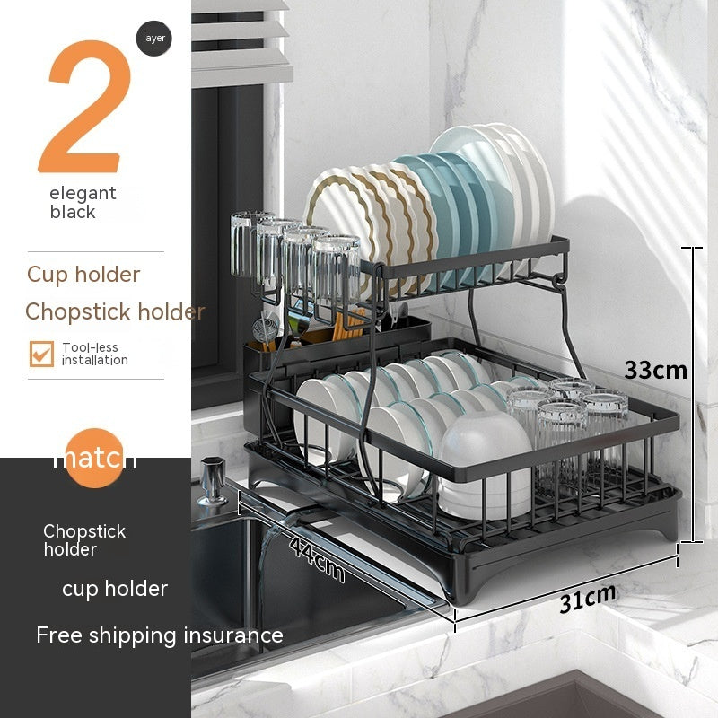 Kitchen Sink Storage Shelf Carbon Steel Rack