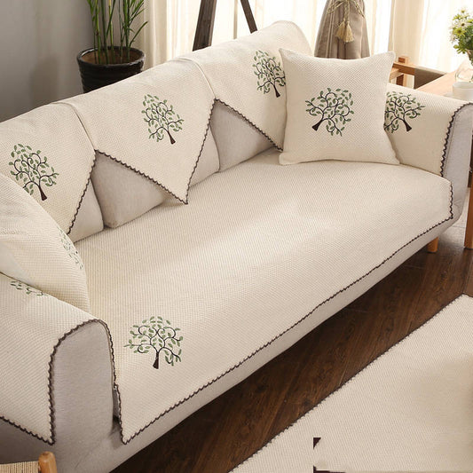 Four Seasons Fabric Cotton Linen Cushion Sofa Cover