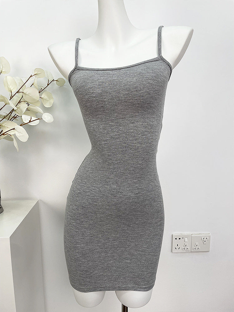 Pure Hot Girl Sexy Sheath Body Shaping Sling Dress