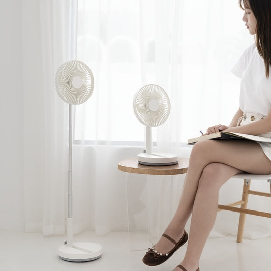 Rotating Small Fan Household Student Dormitory Folding Floor Fan Portable Mini Office Desktop