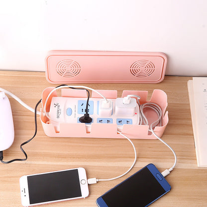 Desktop Socket Storage Box Wire Socket Data Cable Fixed Winding Box