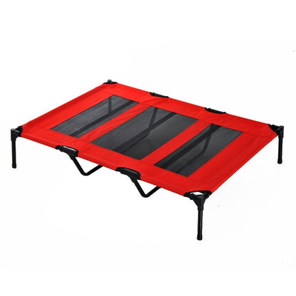 Elevated XXL Pet Bed with Durable Steel Frame – Red