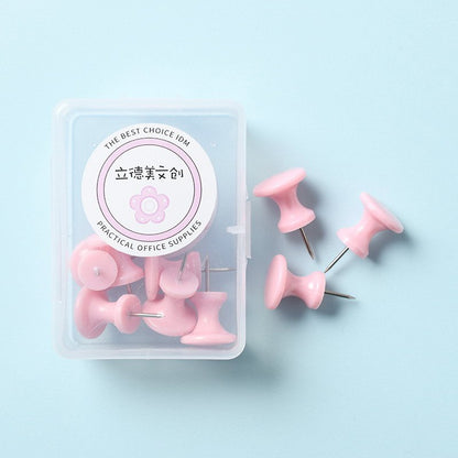 Macaron Color Plastic Push Pins – Small and Large Sizes