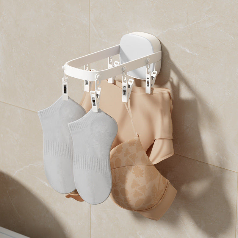 Household Folding Clothes Hanger Punch-free Wall Hanging