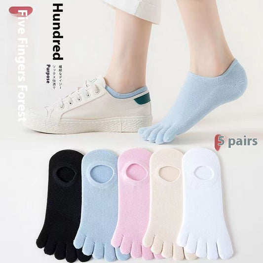 Women’s Summer Thin Deodorant Toe Socks