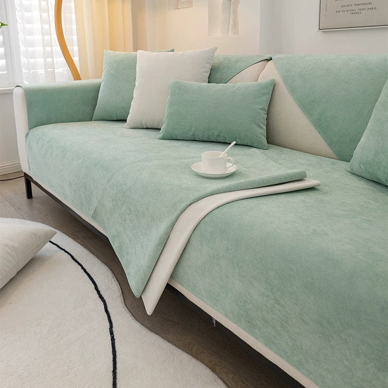 Waterproof Chenille Sofa Cover – Anti-Scratch & Non-Slip Protection