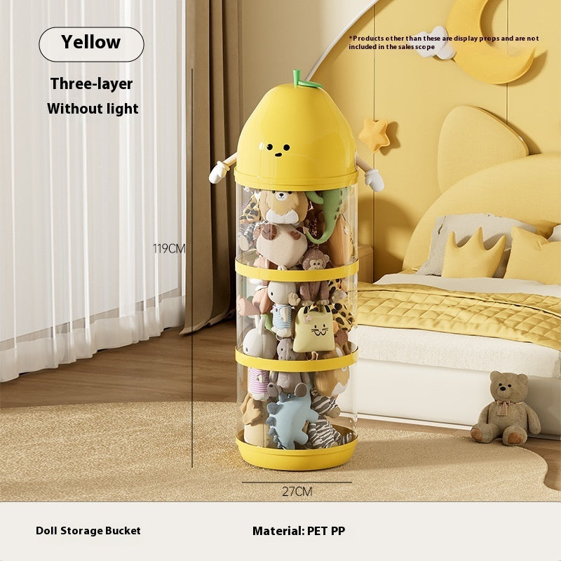 Transparent Large Children's Plush Toys Storage Container