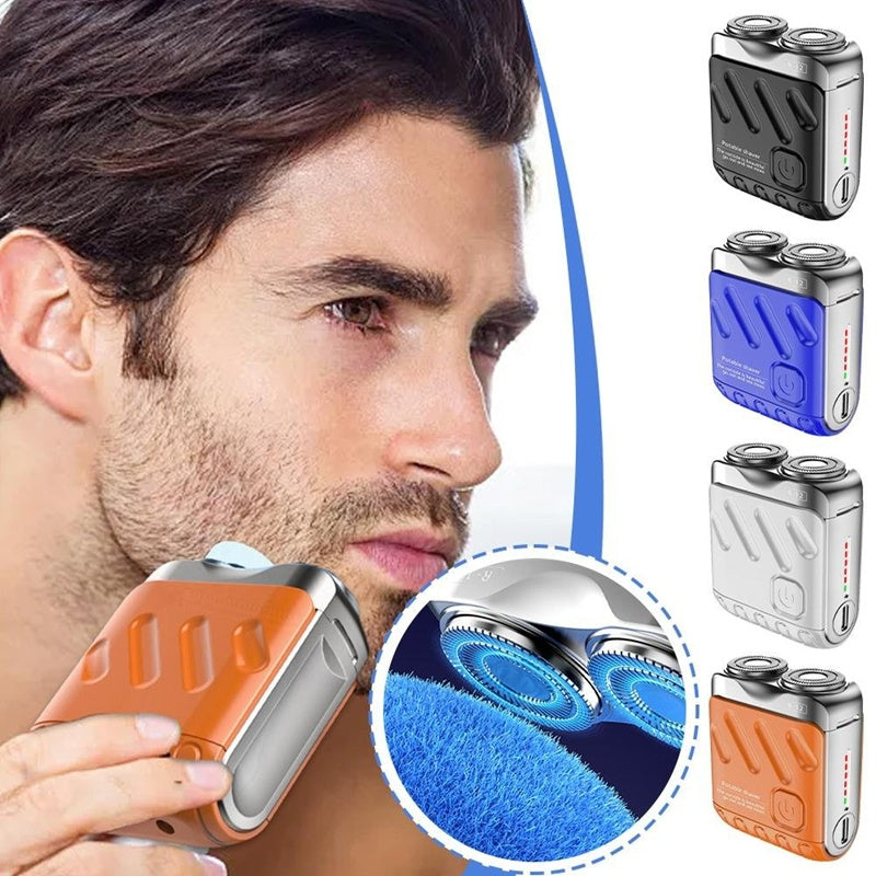 Portable Dual Ring Rotary Electric Shaver